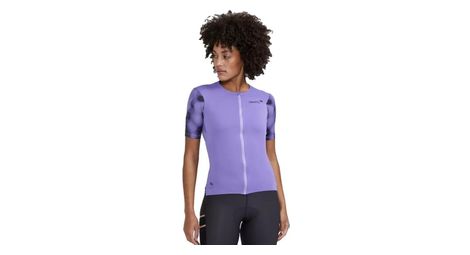 Craft pro gravel kurzarm fahrradtrikot violett damen m