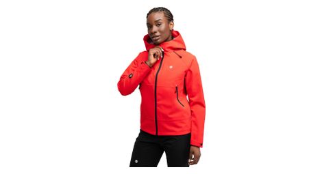 Veste randonnée hardshell femme inca rouge