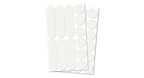 B reflective eco multi, (lot de 2) kit 12 autocollants rétro réfléchissants, visibilité de nuit, adhésif universel, stickers pour vélo / casque / poussette / jouets, blanc