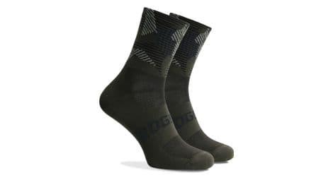 Chaussettes velo rogelli camo - homme - vert militaire