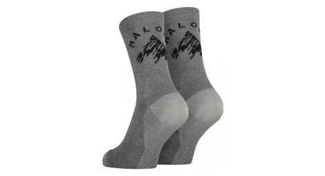 Chaussettes maloja peitlerkofelm glacier milk gris
