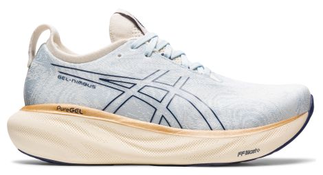 Asics gel nimbus 25 nagino laufschuhe blau beige damen