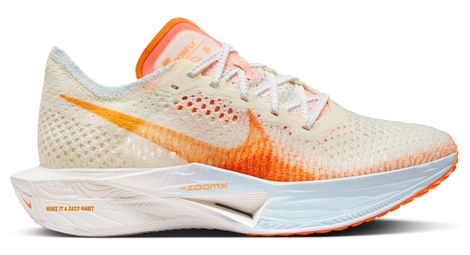 Zapatillas de running para mujer nike vaporfly 3 beige naranja