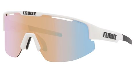 Bliz matrix brille mattweiß - orange/spiegelblau