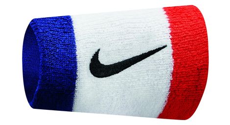 Bracelet eponge paire nike swoosh double wide bleu blanc rouge