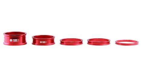 Lot de 5 Entretoises de Direction SB3 Kroma 1''1/8 Rouge