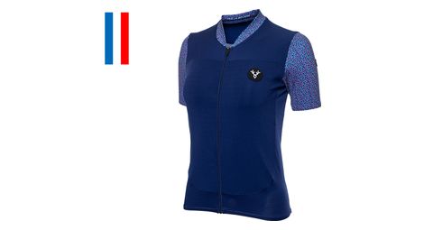 Maillot de manga corta lebram aspin para mujer azul marino