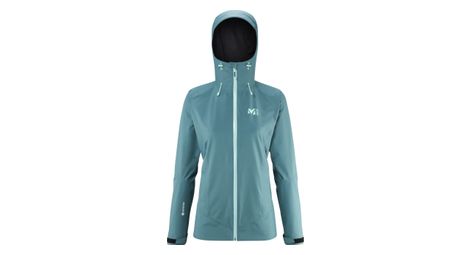 Wasserdichte damenjacke millet grand montets ii gore-tex hellblau xs