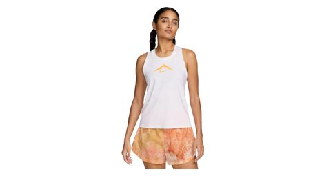 Débardeur nike trail blanc orange femme