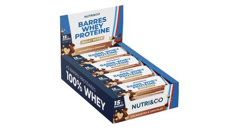 Barres protéinées - cacahuètes et chocolat - 12 barres