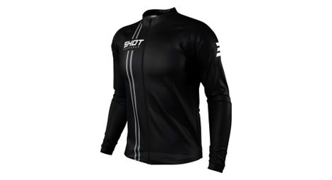 Maillot manches longues shot unlimited zip noir - taille maillot - xxl