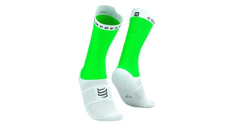 Compressport Pro Racing V4.0 Bike Socken Grün/Weiß