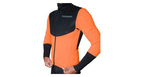 Veste manches longues unisexe spatzwear orange / noir
