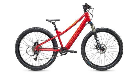 Vélo enfant S'COOL e-troX race VTT électrique 9 vitesses Shimano Alivio - Rouge/Orange