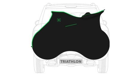 Funda para bicicleta de triatlón velosock negro e duradera + repelente al agua negro/verde