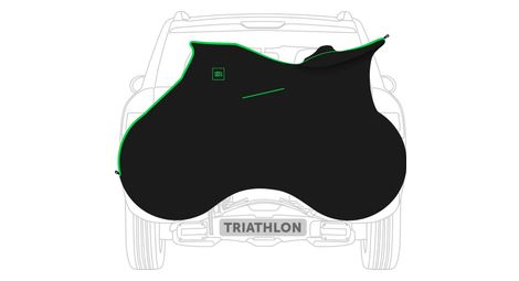 Velosock black e triathlon bike cover duurzaam + waterafstotend zwart/groen