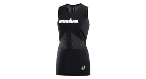 Camiseta de tirantes compressport mujer ironman dazzle negra