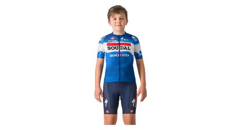 Cuissard sans bretelle enfant castelli soudal quick step 2024 bleu