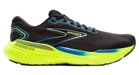 Brooks glycerin gts 21 running shoes black/blue/yellow men's