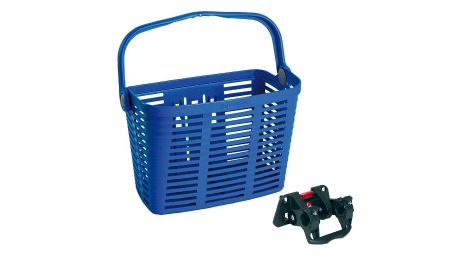 Panier plastique bleu avec fixation plaza 34x18x25