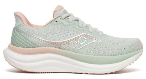 saucony triumph 23 running shoes green pink women s