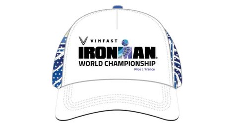 Ironman world championship nice 2024 event running trucker cap white/blue