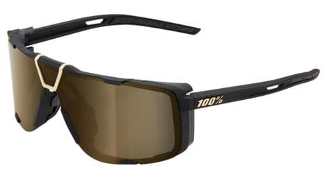 Gafas de sol 100% eastcraft - soft tact negro - lentes doradas espejadas