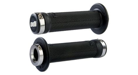 Poignees odi ruffian bmx lock on 130mm noir argent