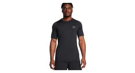 Under armour heatgear maillot de manga corta ajustado negro hombre