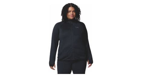 Chaqueta polar con cremallera columbia triple canyon negra mujer