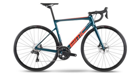 Vélo de route bmc teammachine slr three shimano ultegra di2 12v 700 mm bleu petrol rouge 2022
