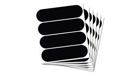 B reflective eco standard, (lot de 6) kit 4 autocollants réfléchissants, 8,5 x 2,7 cm, noir