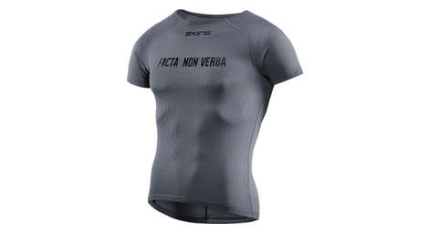Skins cycle short sleeve baselayer compression jersey grey