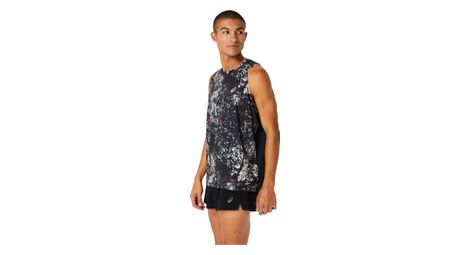 Asics all over print tanktop schwarz weiß herren