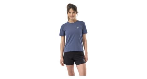 Maillot de manga corta compressport performance azul mujer