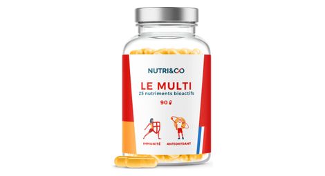 Multivitamines et mineraux - 25 nutriments bio-actifs - 90 gelules