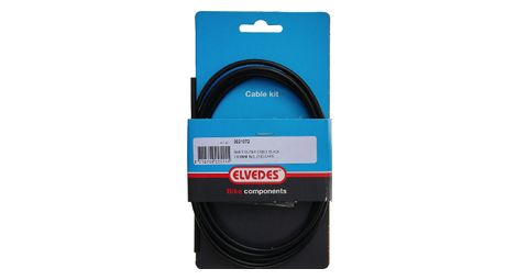 Elvedes 2000 mm black derailleur hose kit + 2 hose tips