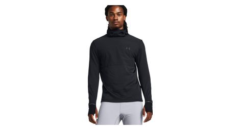 Sudadera térmica con capucha under armour qualifier cold negra