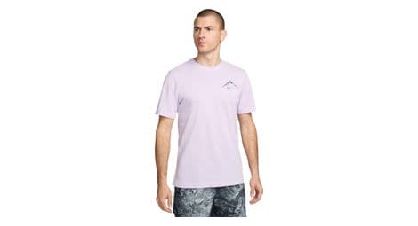 Camiseta de manga corta nike dri-fit trail violeta para hombre