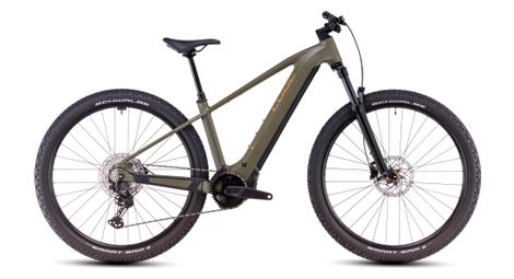 Cube reaction hybrid pro 600 electric hardtail mtb shimano deore/deore xt 12s 600 wh 27.5'' dusty olive green 2025