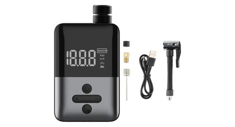 Mini pompe/compresseur électrique vélo intelligente Presta/Schrader USB-C 150 PSI-Affichage digital-165g