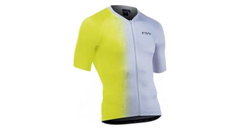 Maillot manches courtes northwave blade gris jaune fluo