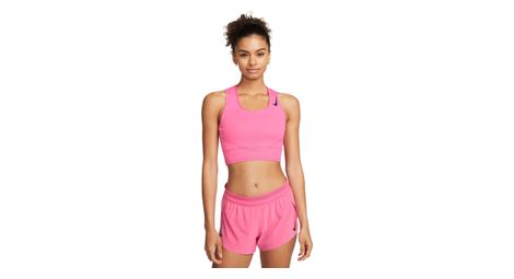 Debardeur crop nike dri fit adv aeroswift femme rose blanc