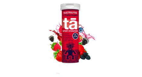 tube of 12 effervescent pastilles ta energy electrolytes red fruits caffeine