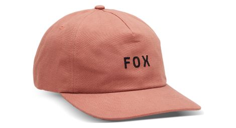 Fox women's wordmark adjustable cap coral red