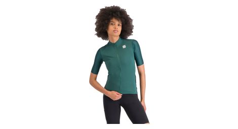 Maillot sportful supergiara de manga corta para mujer verde