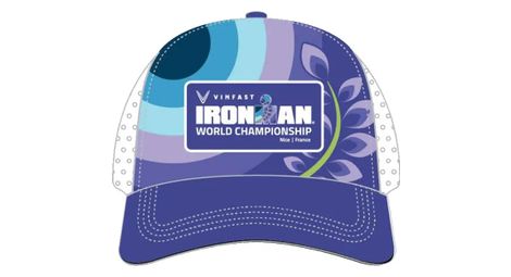 Campeonato del mundo ironman niza 2024 gorra trucker de running morada