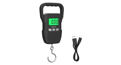 Balance d'atelier vélo suspendue numérique LCD 60 kg / 10 g – Crochet inox, batterie et USB