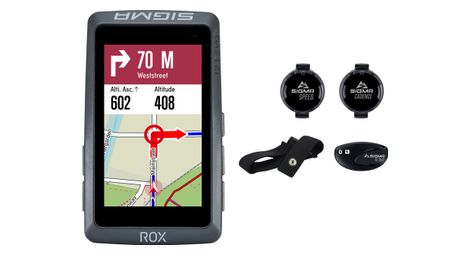 Sigma rox 12.1 evo gps computer pack sensoren cardio / geschwindigkeit / trittfrequenz