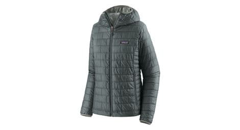 Daunenjacke damen patagonia nano puff hoody grau